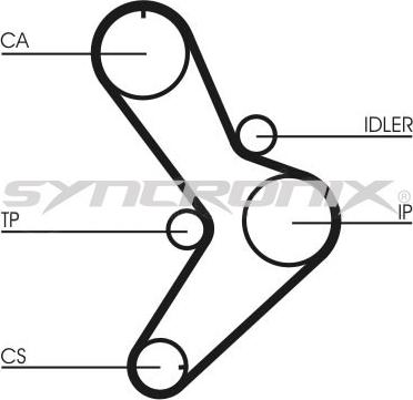 SYNCRONIX SY110731 - Комплект ангренажен ремък vvparts.bg