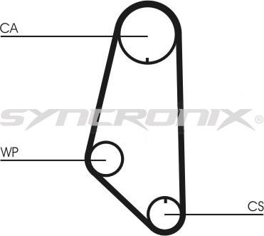 SYNCRONIX SY110732PE - Водна помпа+ к-кт ангренажен ремък vvparts.bg