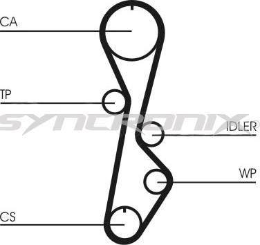 SYNCRONIX SY110774 - Комплект ангренажен ремък vvparts.bg