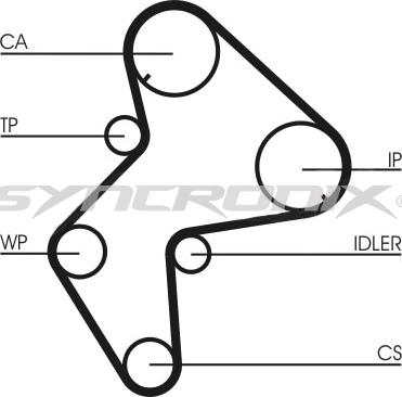 SYNCRONIX SY110772PE - Водна помпа+ к-кт ангренажен ремък vvparts.bg