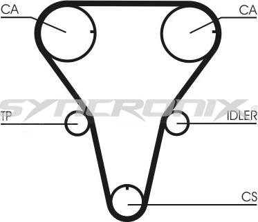 SYNCRONIX SY1101047 - Комплект ангренажен ремък vvparts.bg