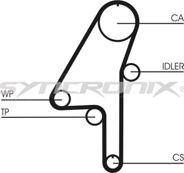 SYNCRONIX SY1101010 - Комплект ангренажен ремък vvparts.bg