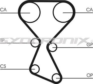 SYNCRONIX SY1027N - Ангренажен ремък vvparts.bg