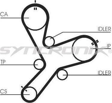 SYNCRONIX SY1152N - Ангренажен ремък vvparts.bg