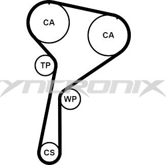 SYNCRONIX SY1101184PE - Водна помпа+ к-кт ангренажен ремък vvparts.bg