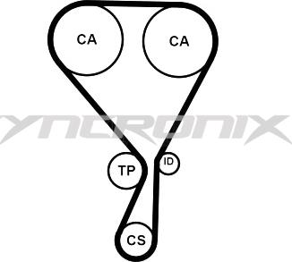 SYNCRONIX SY1101188PE - Водна помпа+ к-кт ангренажен ремък vvparts.bg