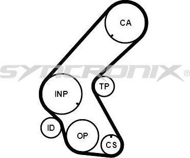 SYNCRONIX SY1101178 - Комплект ангренажен ремък vvparts.bg