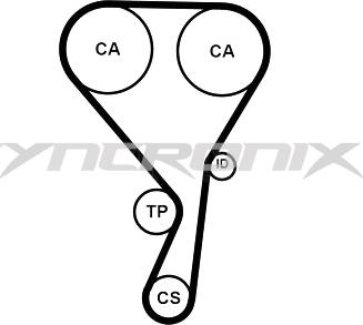 SYNCRONIX SY1101215 - Водна помпа+ к-кт ангренажен ремък vvparts.bg