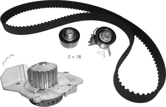 TECDRIVE TKPE0020 - Водна помпа+ к-кт ангренажен ремък vvparts.bg