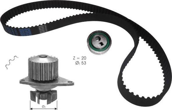 TECDRIVE TKPE0023 - Водна помпа+ к-кт ангренажен ремък vvparts.bg