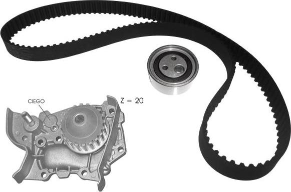 TECDRIVE TKPE0072 - Водна помпа+ к-кт ангренажен ремък vvparts.bg