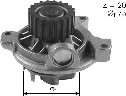 TECDRIVE TPAE0044 - Водна помпа vvparts.bg