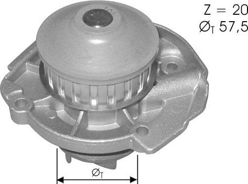 TECDRIVE TPAE0058 - Водна помпа vvparts.bg