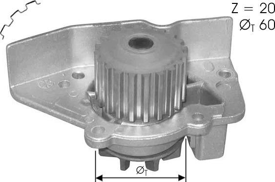 TECDRIVE TPAE0060 - Водна помпа vvparts.bg