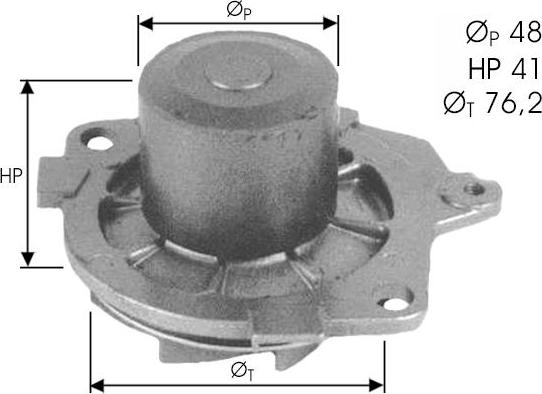 TECDRIVE TPAE0021 - Водна помпа vvparts.bg