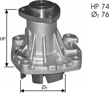 TECDRIVE TPAE0164 - Водна помпа vvparts.bg