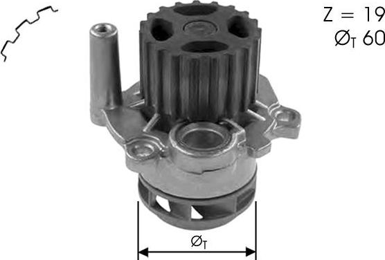 TECDRIVE TPAE0184 - Водна помпа vvparts.bg