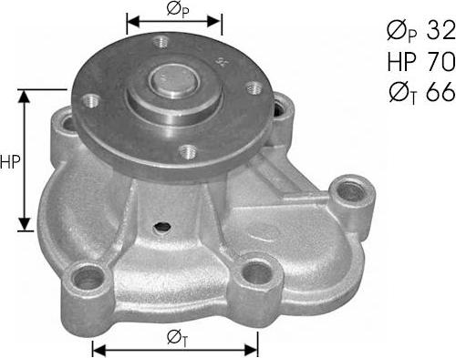 TECDRIVE TPAE0209 - Водна помпа vvparts.bg