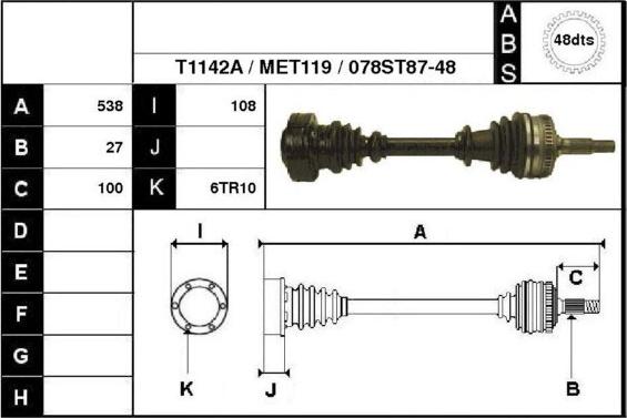 Technika 67078A - Полуоска vvparts.bg