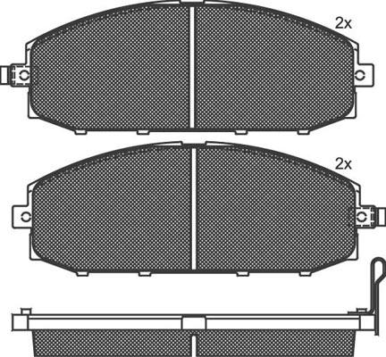 Technika 01494 - Комплект спирачно феродо, дискови спирачки vvparts.bg