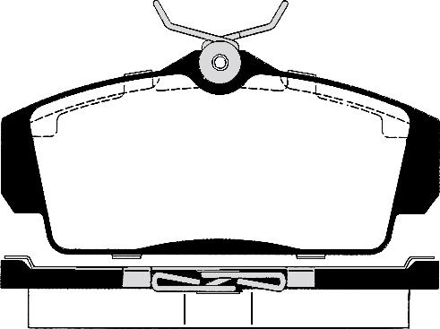 BOSCH 424490 - Комплект спирачно феродо, дискови спирачки vvparts.bg