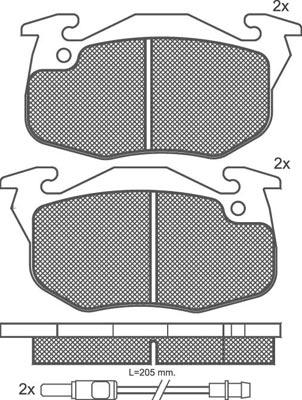 Technika 01552 - Комплект спирачно феродо, дискови спирачки vvparts.bg