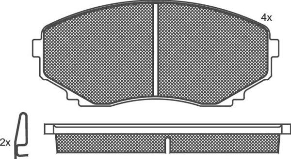 Technika 01570 - Комплект спирачно феродо, дискови спирачки vvparts.bg