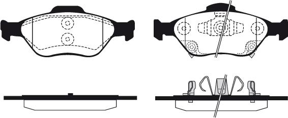 Technika 01630 - Комплект спирачно феродо, дискови спирачки vvparts.bg