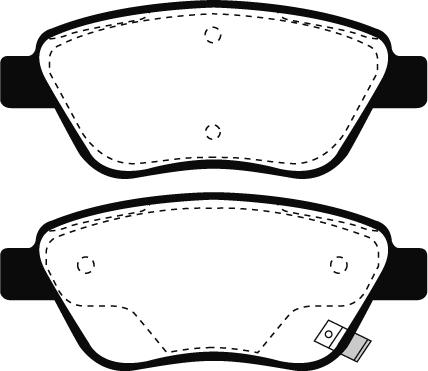 PALIDIUM P1-1489 - Комплект спирачно феродо, дискови спирачки vvparts.bg