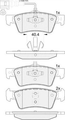 Technika 01679A - Комплект спирачно феродо, дискови спирачки vvparts.bg