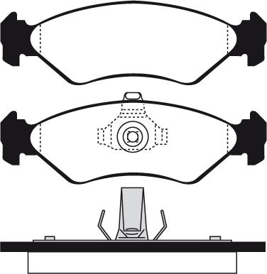 Technika 01042 - Комплект спирачно феродо, дискови спирачки vvparts.bg