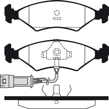 Technika 01061 - Комплект спирачно феродо, дискови спирачки vvparts.bg