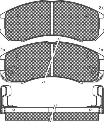 Technika 01143 - Комплект спирачно феродо, дискови спирачки vvparts.bg