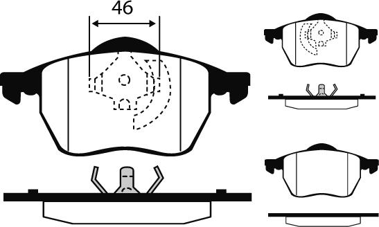 TRW Engine Component GDB1200 - Комплект спирачно феродо, дискови спирачки vvparts.bg