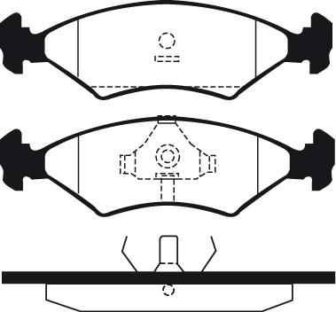 Valeo 597224 - Комплект спирачно феродо, дискови спирачки vvparts.bg