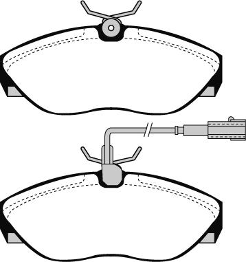 RIDEX 402B0502 - Комплект спирачно феродо, дискови спирачки vvparts.bg