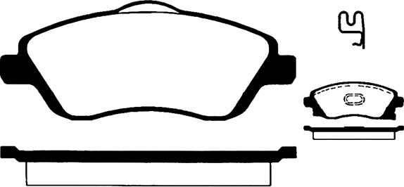 Holden 93 172 261 - Комплект спирачно феродо, дискови спирачки vvparts.bg