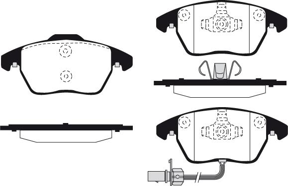 Technika 01800A - Комплект спирачно феродо, дискови спирачки vvparts.bg