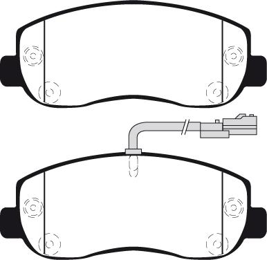 Technika 01838A - Комплект спирачно феродо, дискови спирачки vvparts.bg