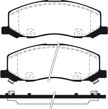 Technika 01823A - Комплект спирачно феродо, дискови спирачки vvparts.bg