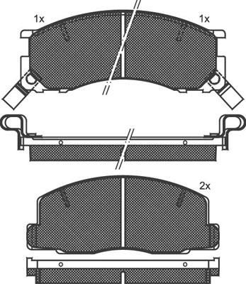 Technika 01322 - Комплект спирачно феродо, дискови спирачки vvparts.bg