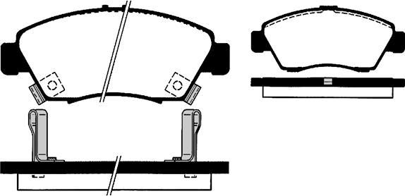 Technika 01296 - Комплект спирачно феродо, дискови спирачки vvparts.bg