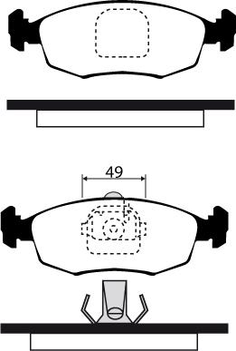 Technika 01291 - Комплект спирачно феродо, дискови спирачки vvparts.bg