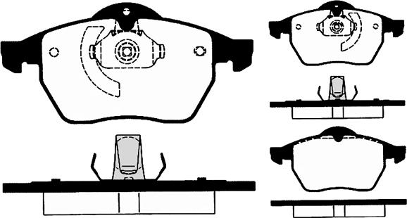 Technika 01258 - Комплект спирачно феродо, дискови спирачки vvparts.bg