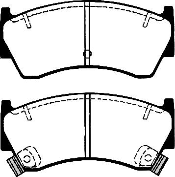 AUTO DELTA DP1988 - Комплект спирачно феродо, дискови спирачки vvparts.bg