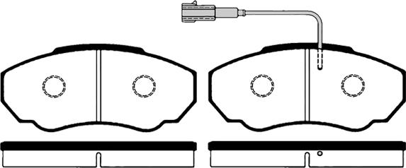 Technika 01210 - Комплект спирачно феродо, дискови спирачки vvparts.bg