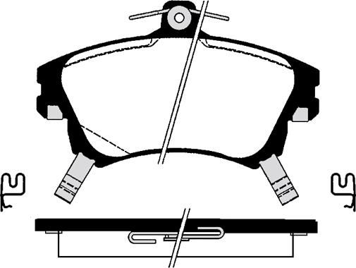 Technika 01287 - Комплект спирачно феродо, дискови спирачки vvparts.bg