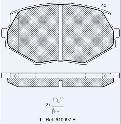 Technika 01792B - Комплект спирачно феродо, дискови спирачки vvparts.bg