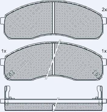 Technika 01758A - Комплект спирачно феродо, дискови спирачки vvparts.bg