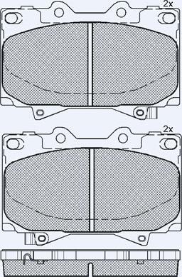 BENDIX 572451B - Комплект спирачно феродо, дискови спирачки vvparts.bg